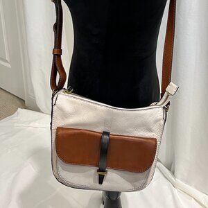 Fossil White/Brown/Black Crossbody Bag